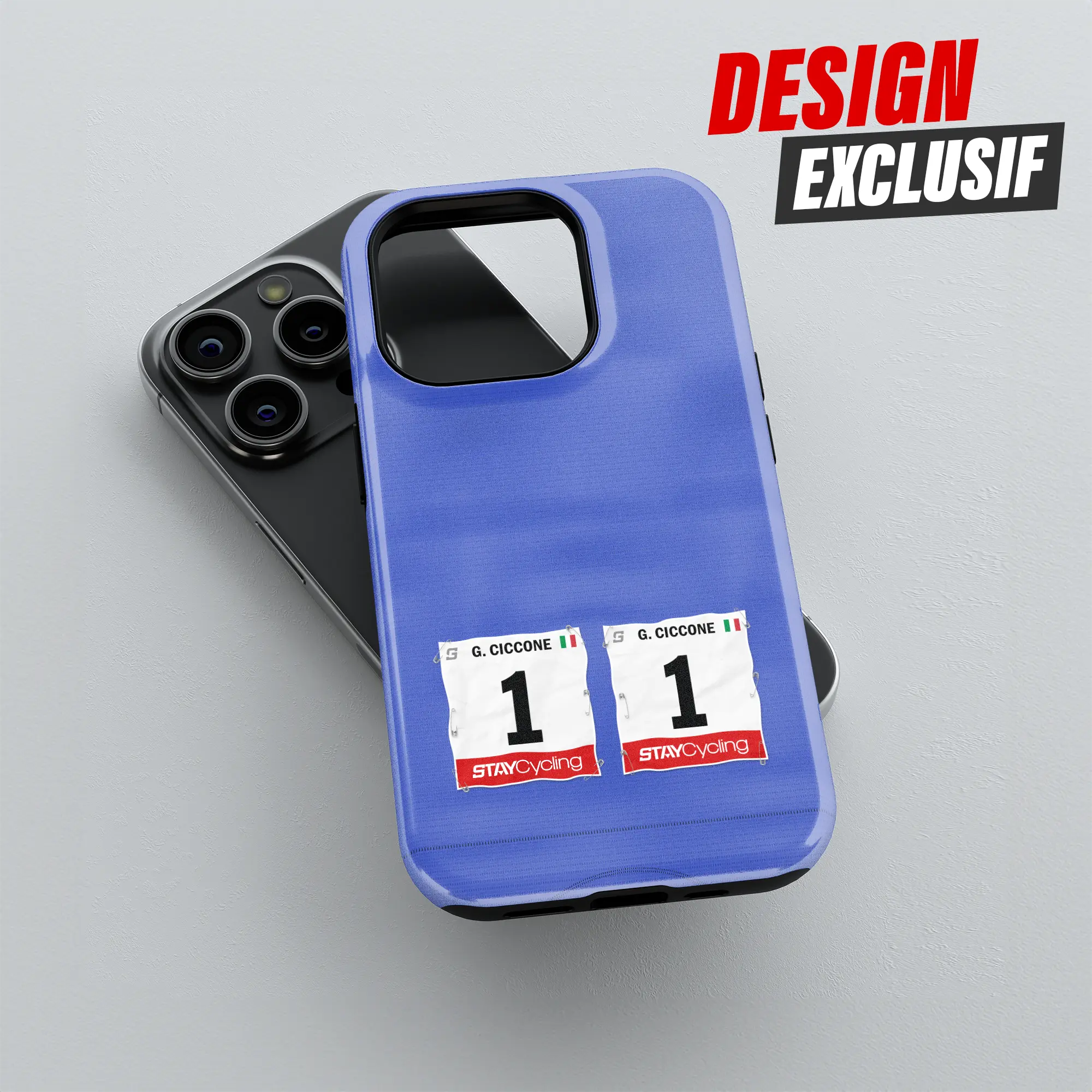 Coque de téléphone Maglia Azzura, détail de l'impression 3D haute définition