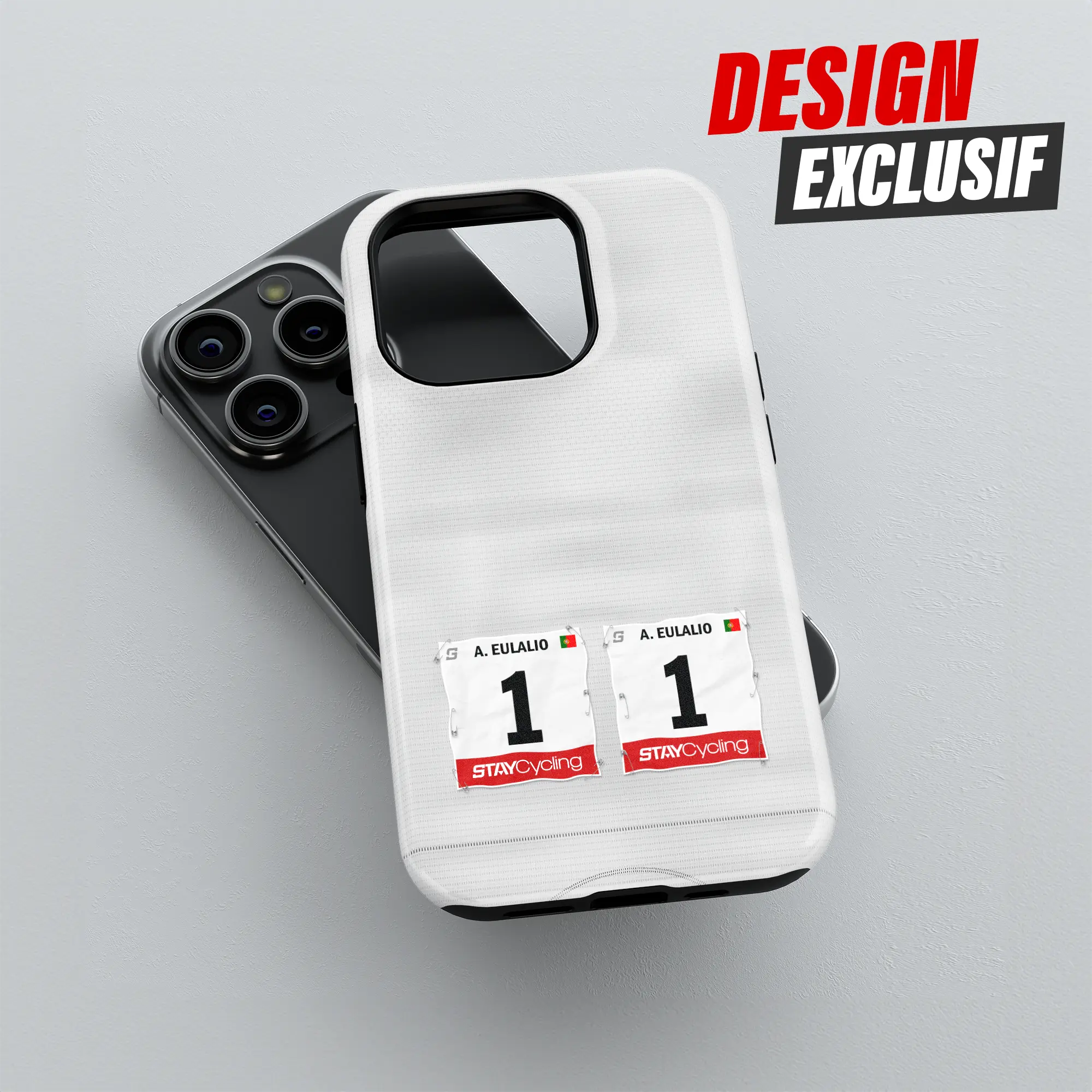 Coque de téléphone Maglia Bianca, détail de l'impression 3D haute définition