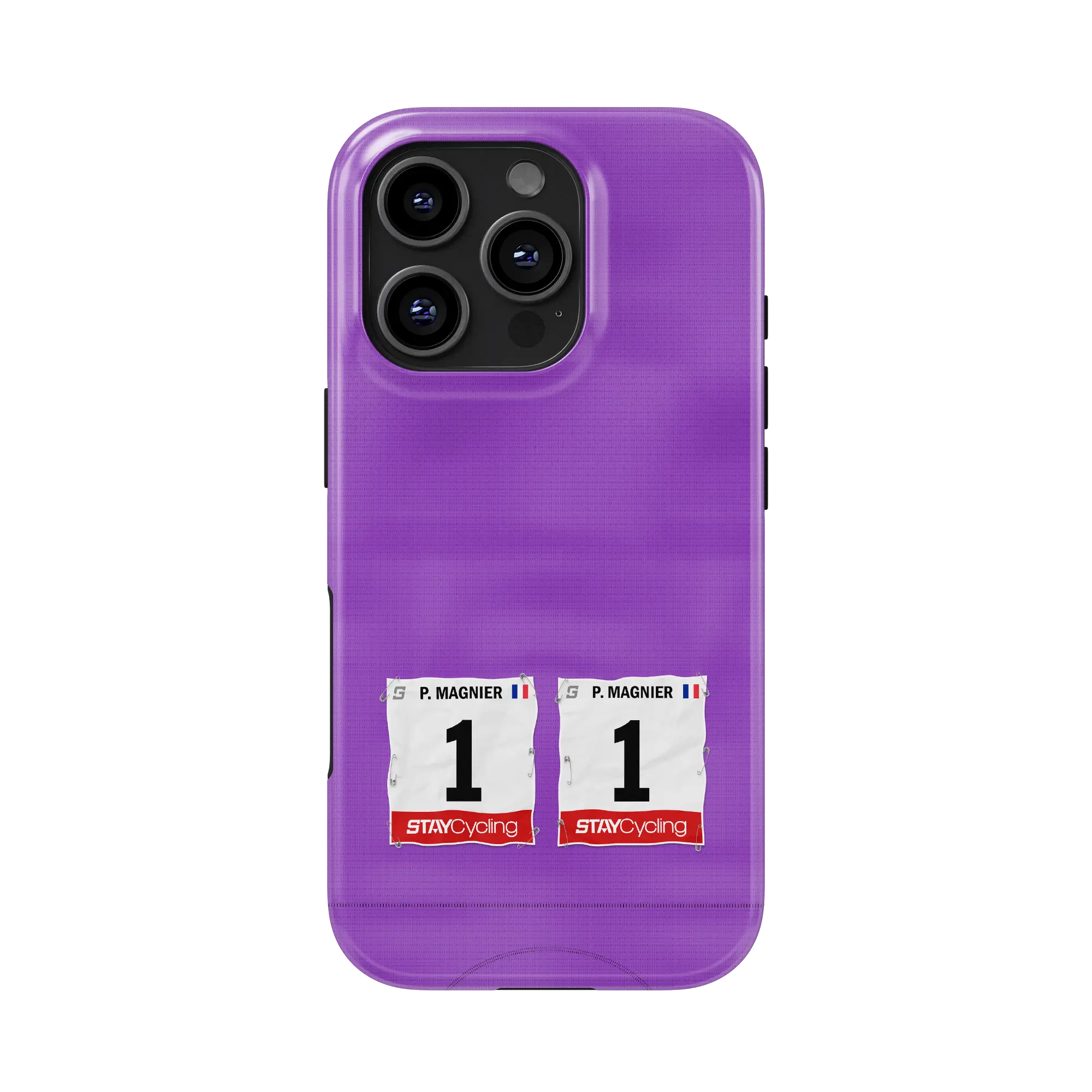 Coque iPhone personnalisée Maglia Cyclamen avec dossard nom et numéro