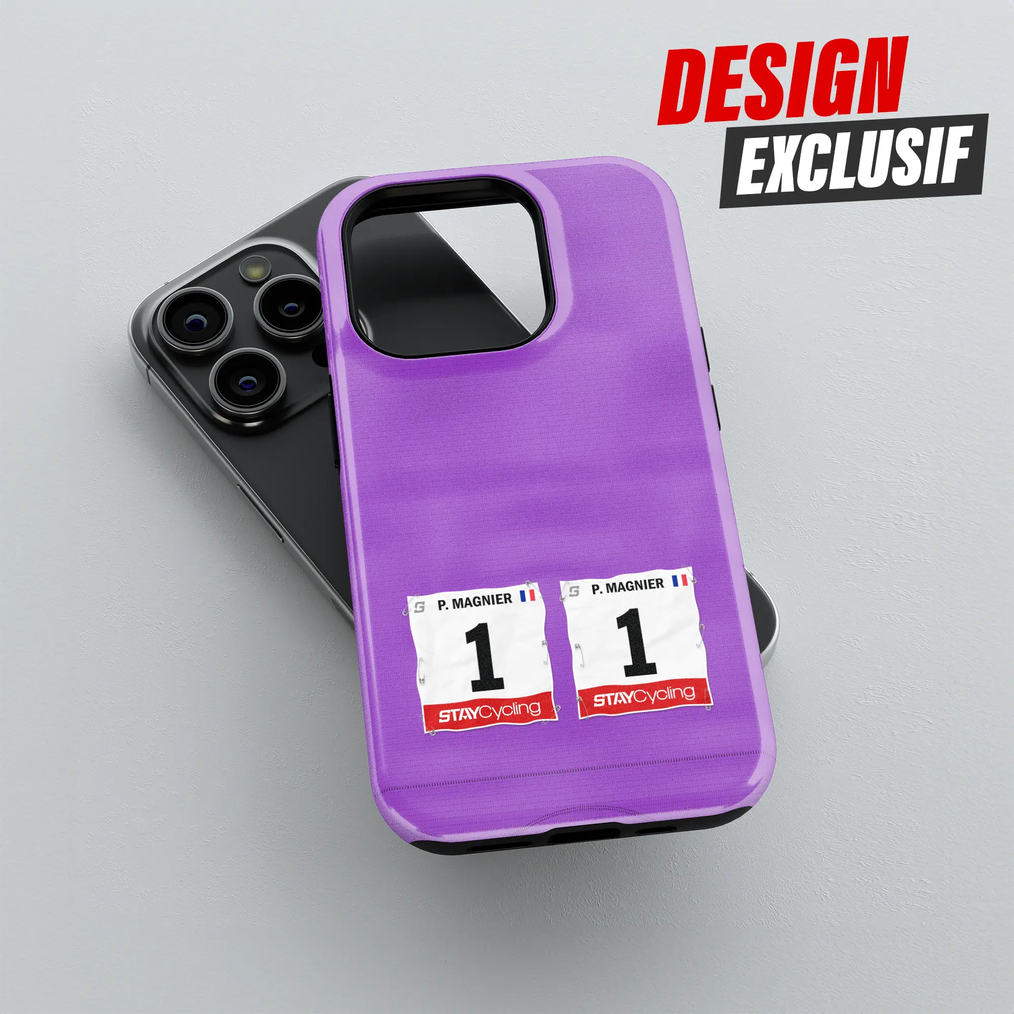 Coque de téléphone Maglia Cyclamen, détail de l'impression 3D haute définition