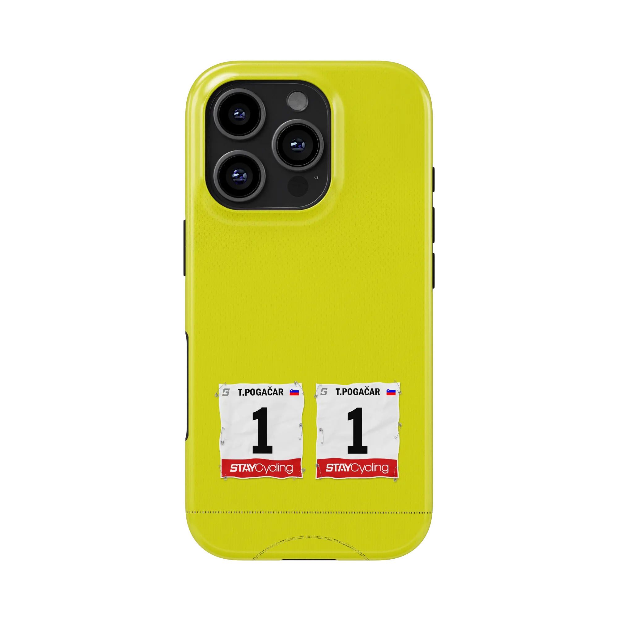 Coque iPhone personnalisée Maillot Jaune avec dossard nom et numéro