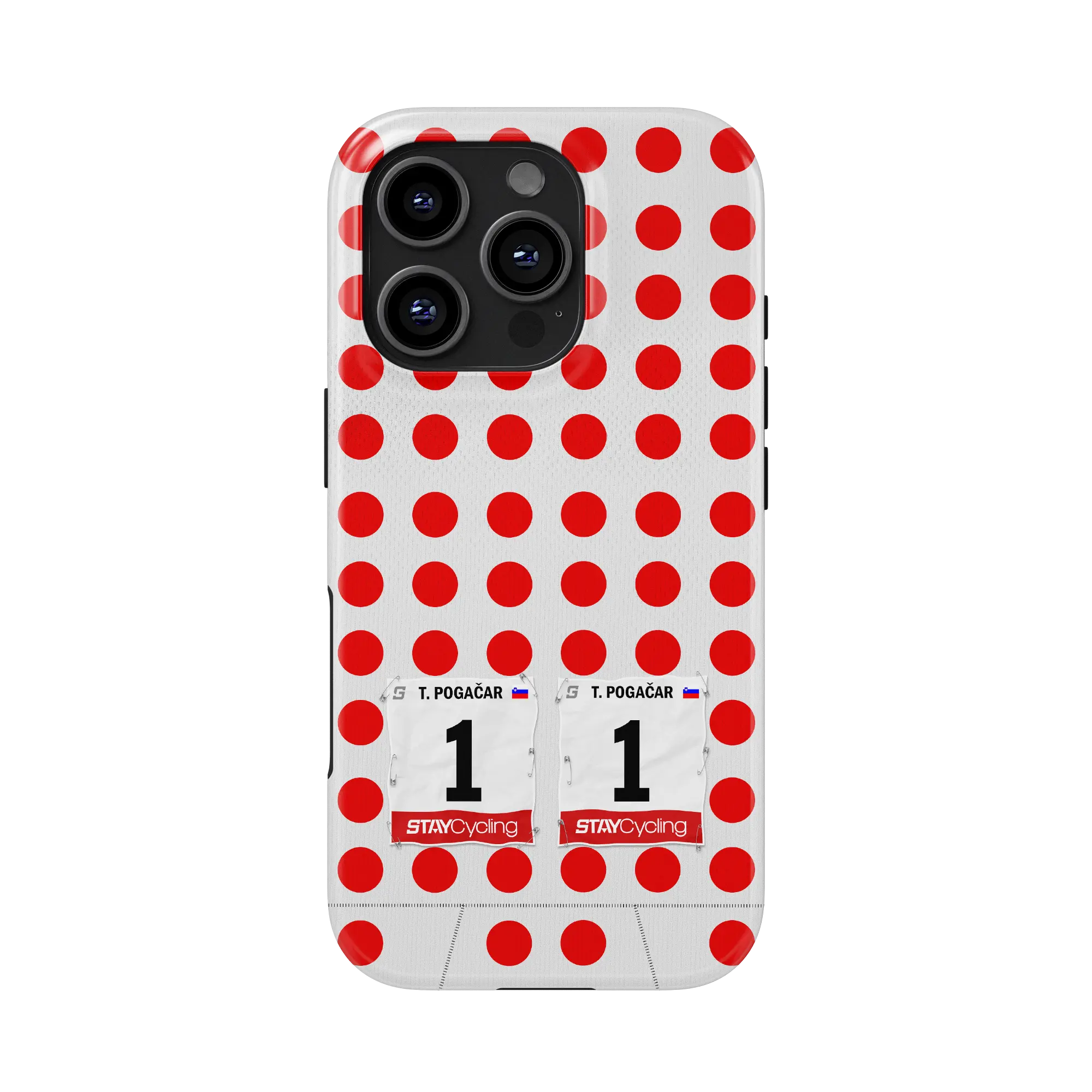 Coque iPhone personnalisée Maillot à Pois avec dossard nom et numéro