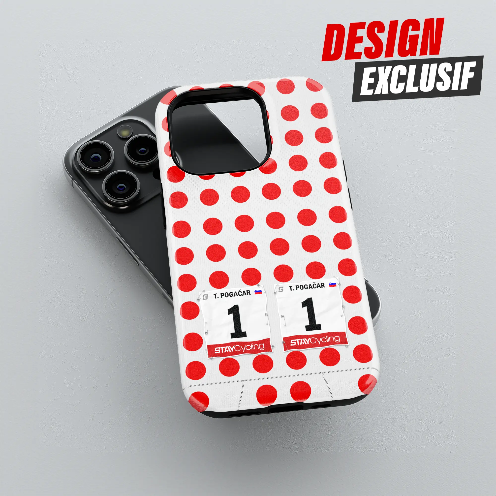 Coque de téléphone Maillot à Pois, détail de l'impression 3D haute définition