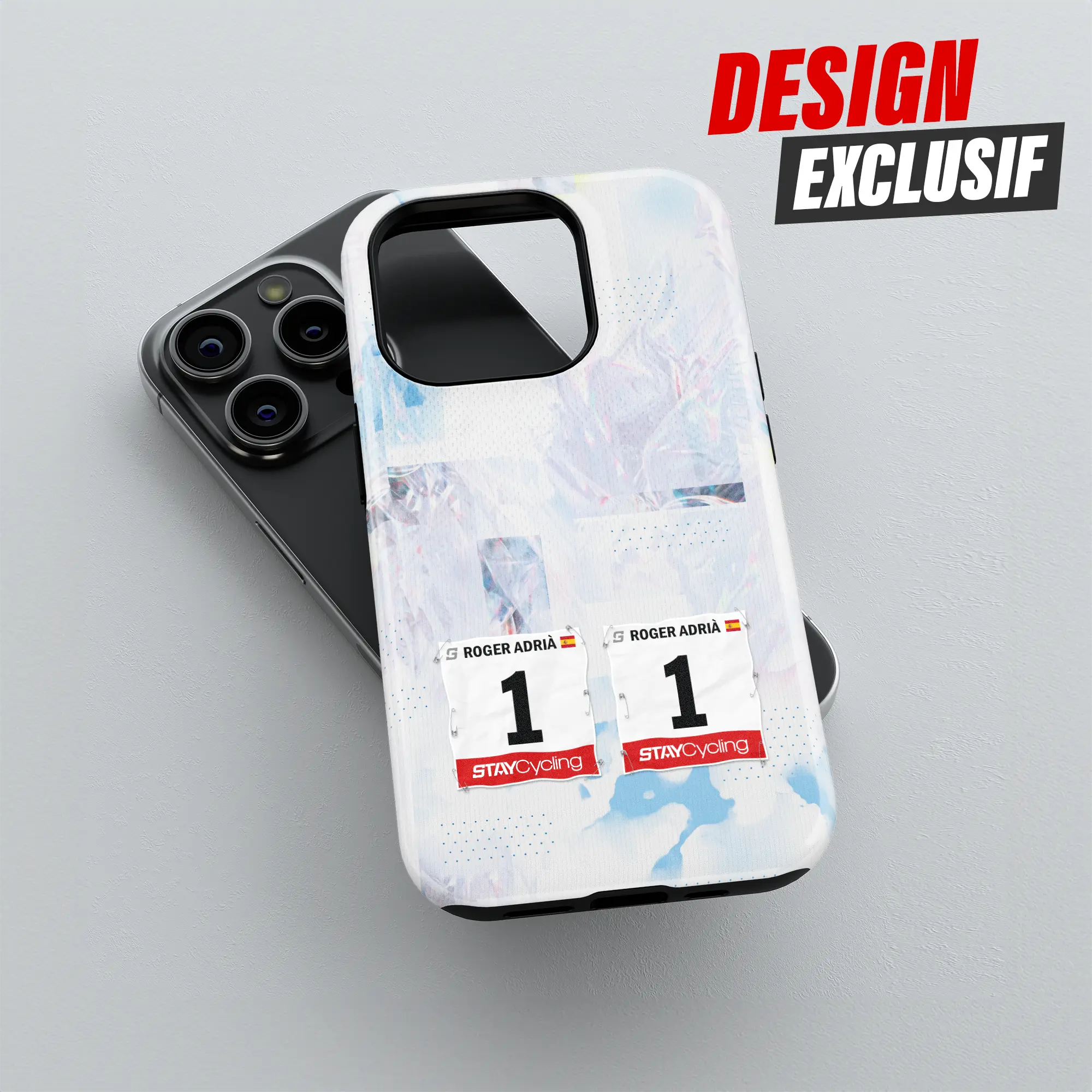 Coque de téléphone Movistar Team, détail de l'impression 3D haute définition