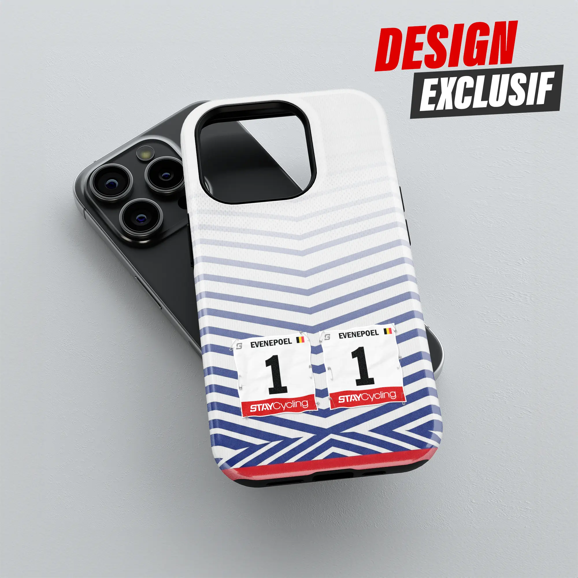 Coque de téléphone Red Bull Bora Hansgrohe, détail de l'impression 3D haute définition