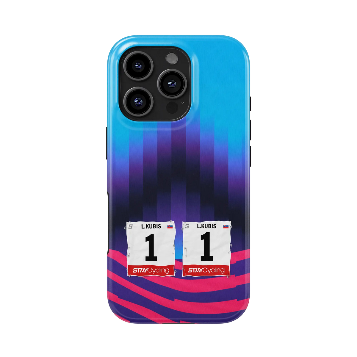 Coque iPhone cyclisme Unibet Rose Rockets personnalisée avec dossard, nom et numéro