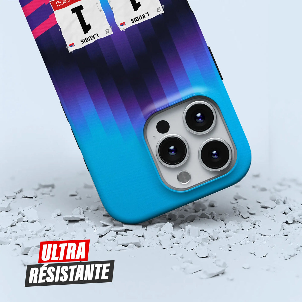 Coque téléphone cyclisme Unibet Rose Rockets, protection double couche antichoc