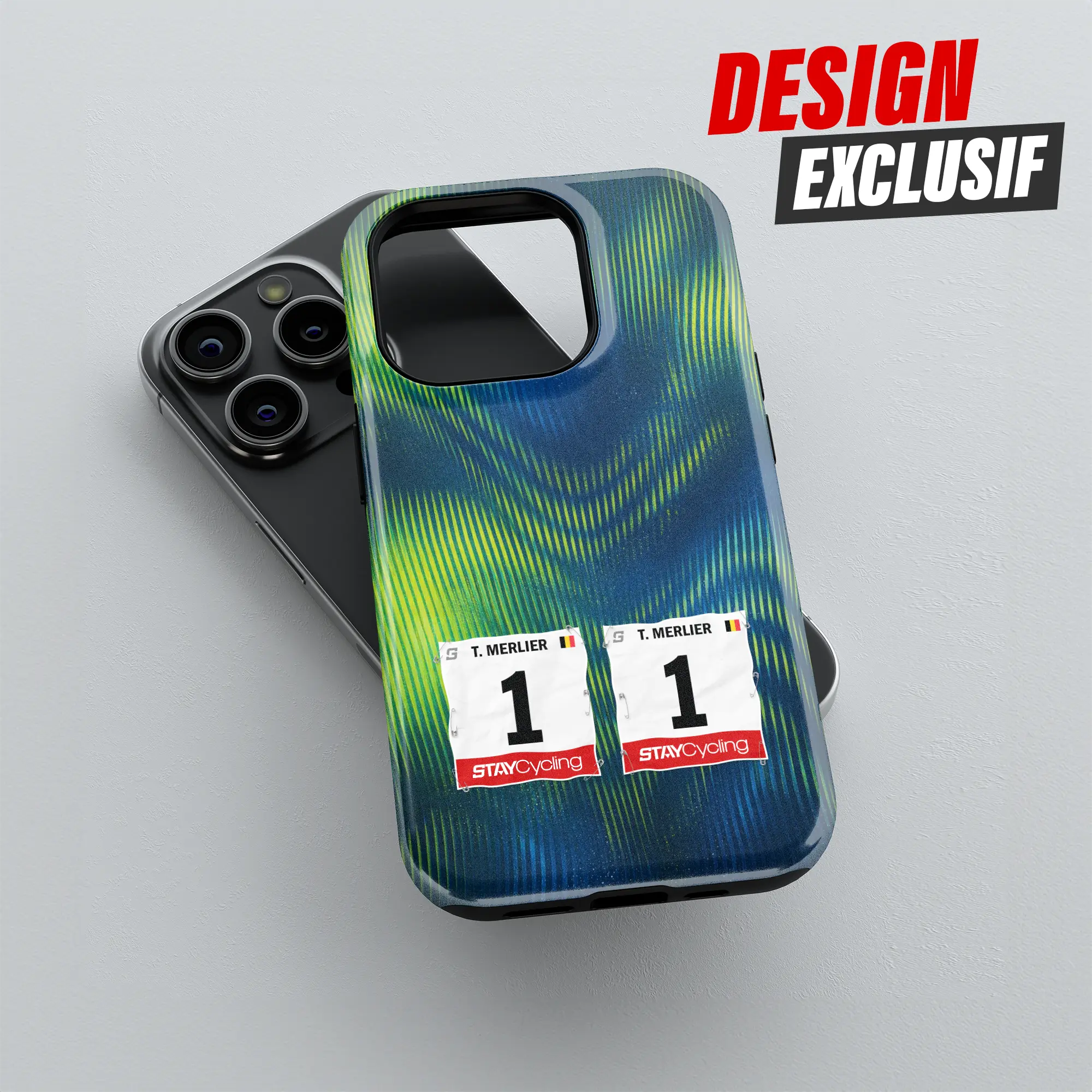 Coque de téléphone Soudal Quick-Step, détail de l'impression 3D haute définition